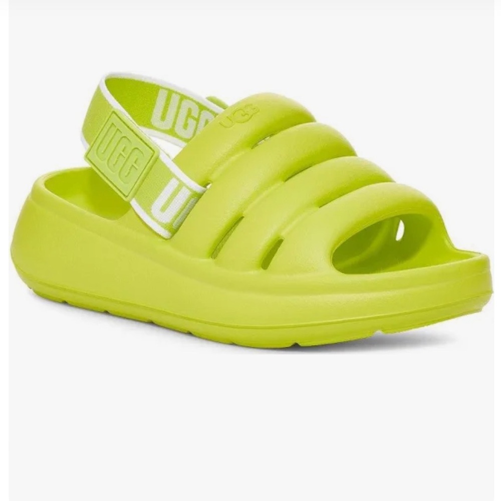 UGG Kids Neon Green Sandals